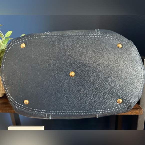 🎄MCM Pristine Navy Satchel! - Picture 8 of 14